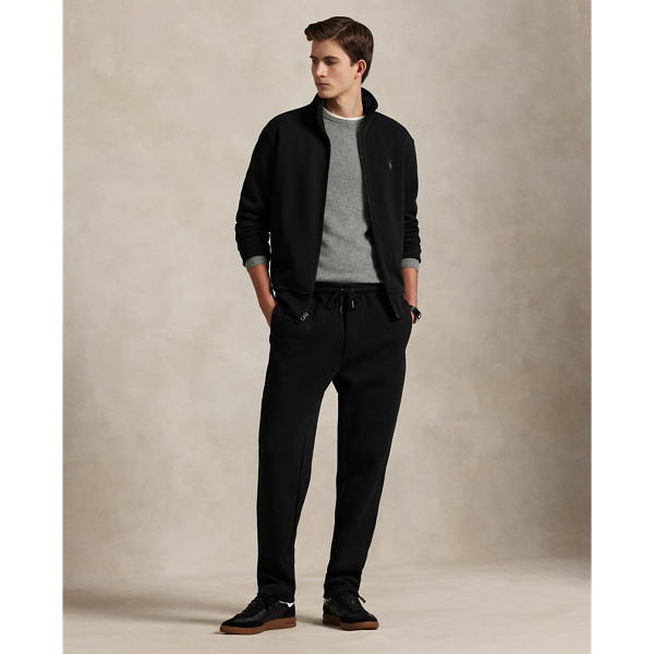These lightweight track trousers are crafted from a smooth double-knit fabric that features a mesh underside. Tonal stripes and zipped vented hems further their sporty appeal.