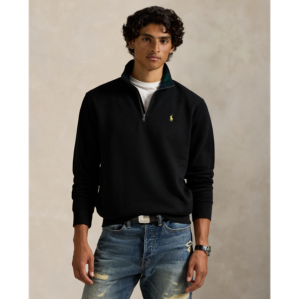 Ralph Lauren The Rl Fleece Quarter-zip Sweatshirt In Black