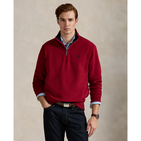 Ralph Lauren The Rl Fleece Quarter-zip Sweatshirt In Red