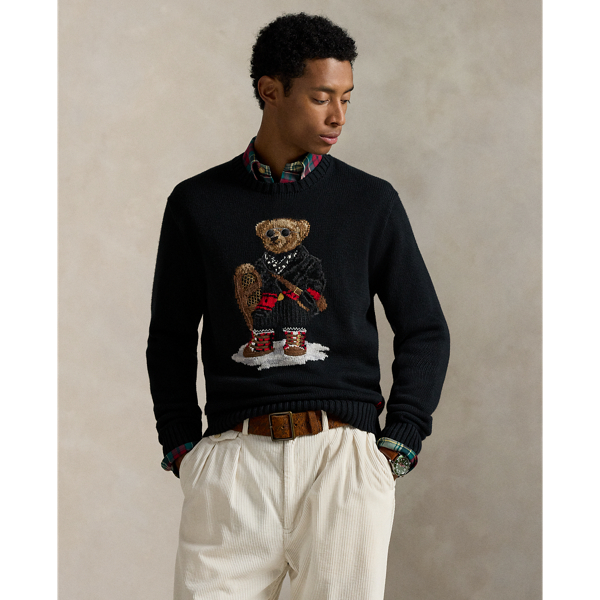 Ralph Lauren Polo Bear Sweater In Black