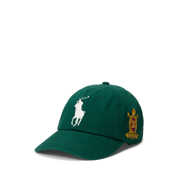 Ralph Lauren Big Pony 20th Anniversary Crest Ball Cap In Green