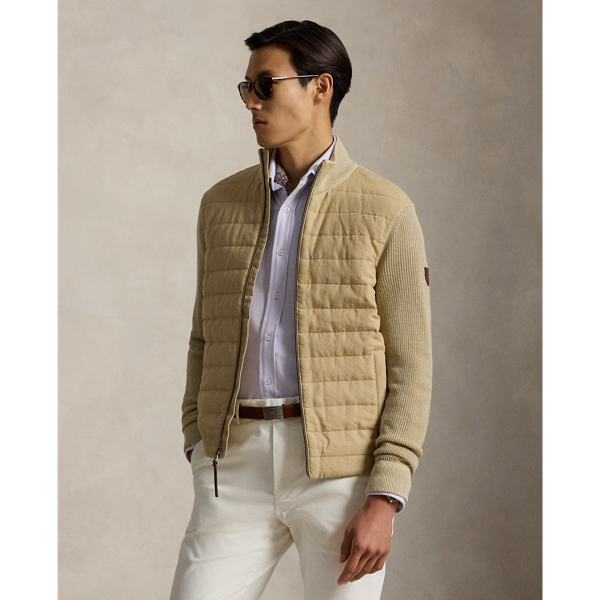 Hybrid Linen Full-Zip Jumper