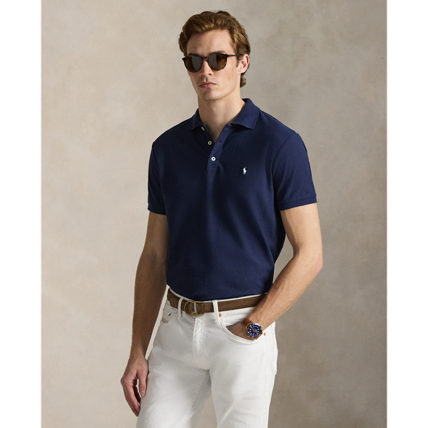 Custom Slim Fit Honeycomb-Mesh Polo