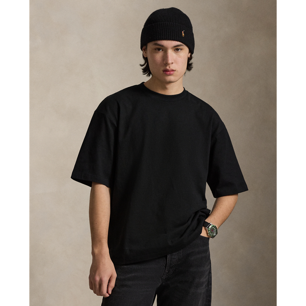 Relaxed Fit Sueded Jersey T-Shirt