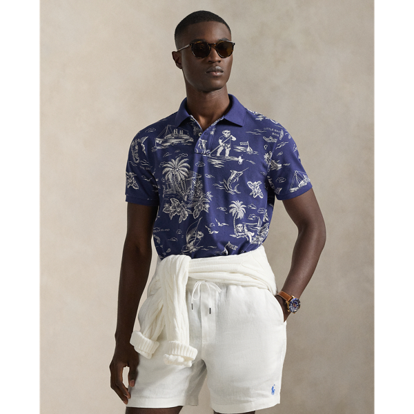 Custom Slim Polo Bear Mesh Polo Shirt