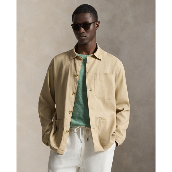 Stretch Linen-Cotton Overshirt
