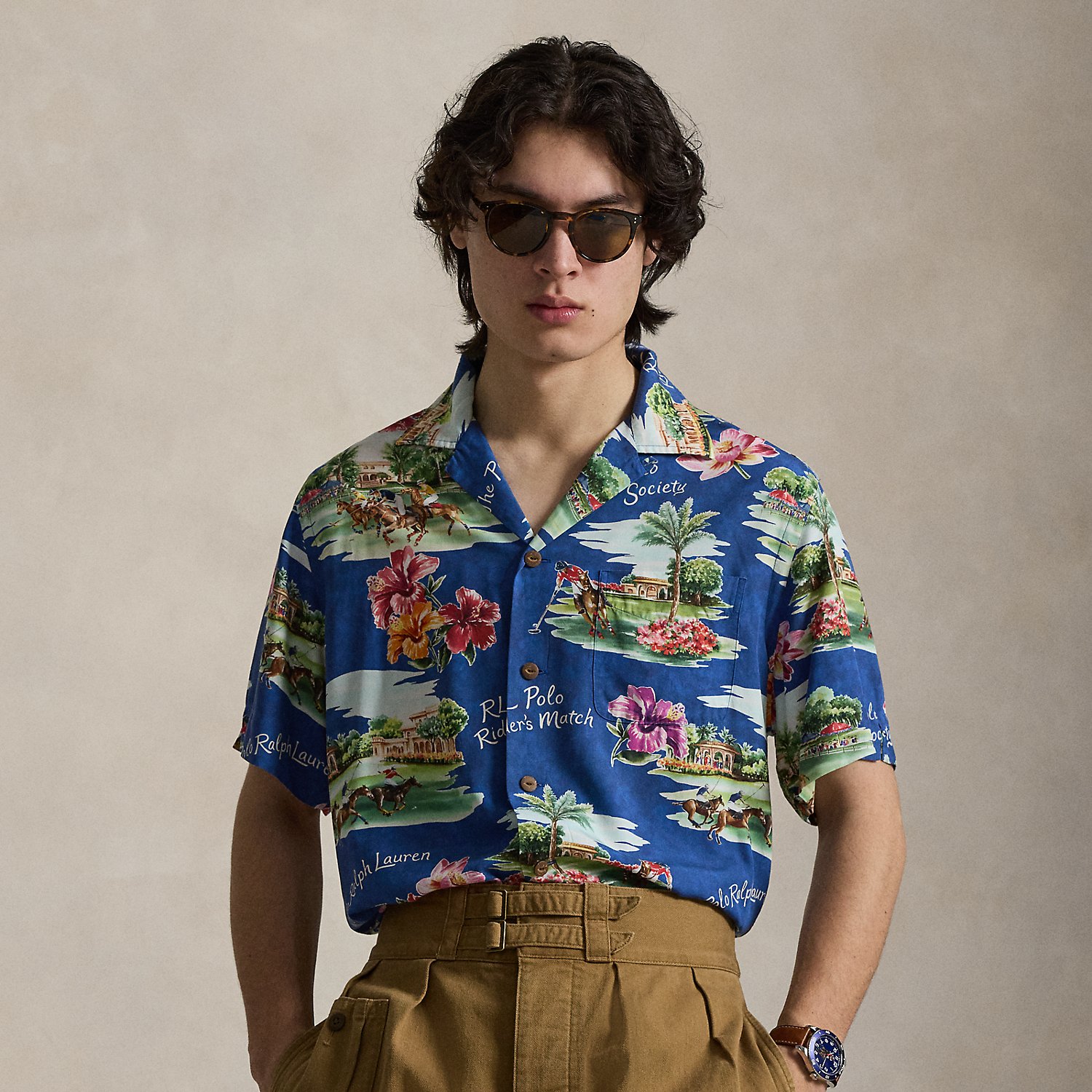 Classic Fit Tropical Camp Shirt