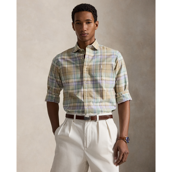 Camicia Oxford a Quadri Custom-Fit Ralph Lauren