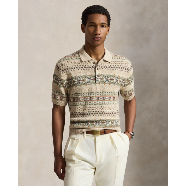 Fair Isle Polo-Collar Jumper