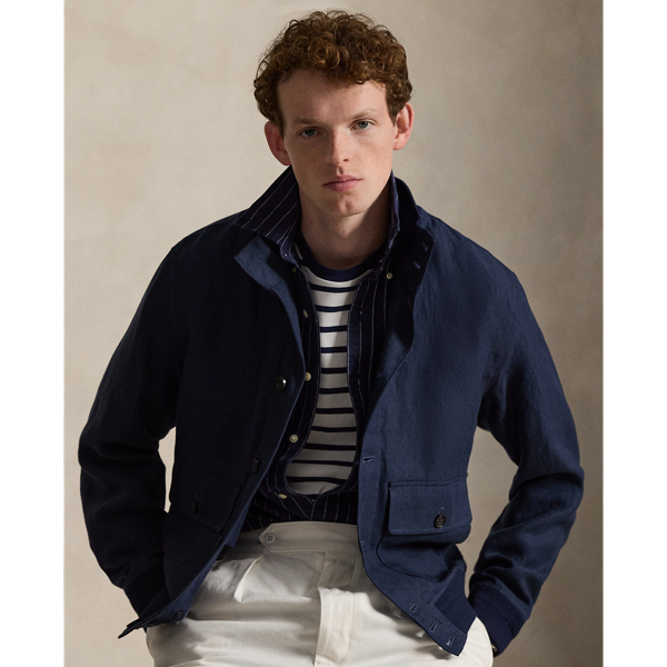 The Barrett Linen Herringbone Jacket