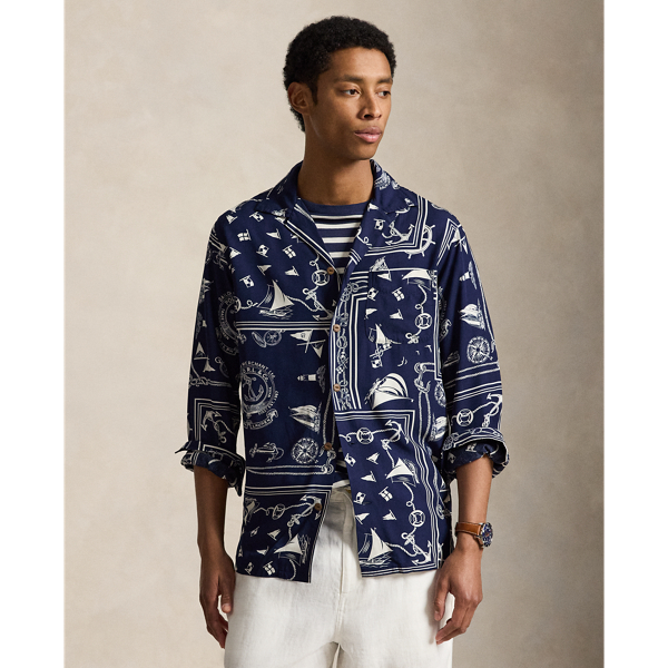 Classic Fit Nautical Bandanna Shirt