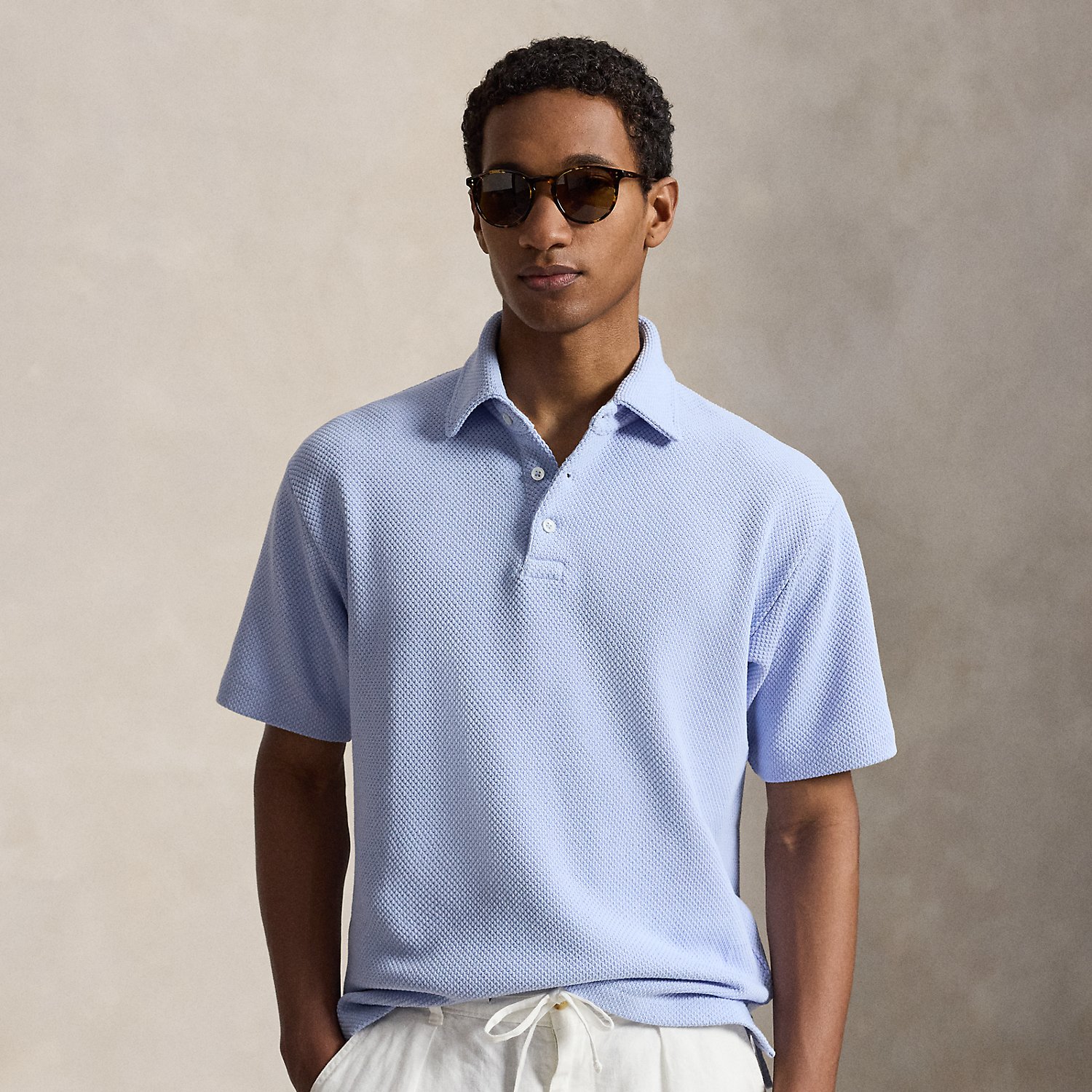 Standard Fit Textured Piqué Polo Shirt