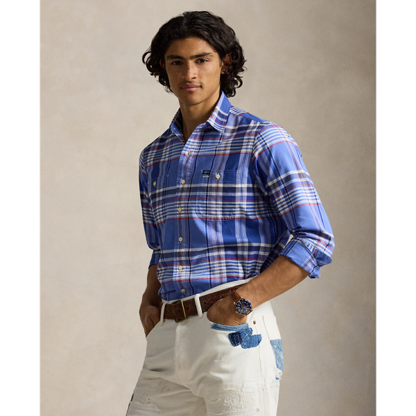 Classic Fit Plaid Oxford Workshirt