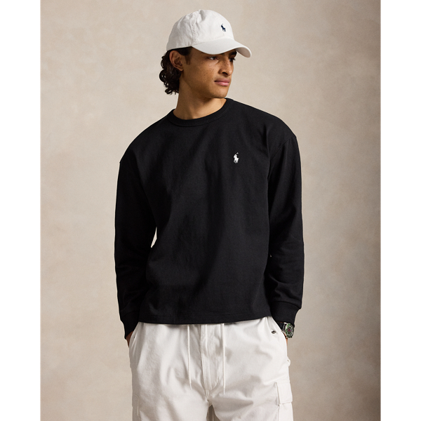 Polo Ralph Lauren Relaxed Fit Jersey Long-sleeve T-shirt In Polo Black