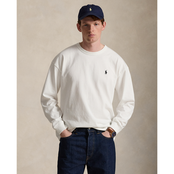 Polo Ralph Lauren Relaxed Fit Jersey Long-sleeve T-shirt In White