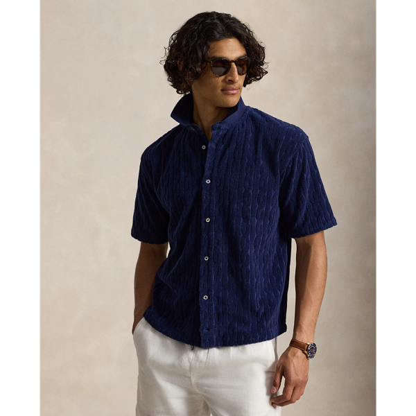 Relaxed Fit Cabled Terry Shirt