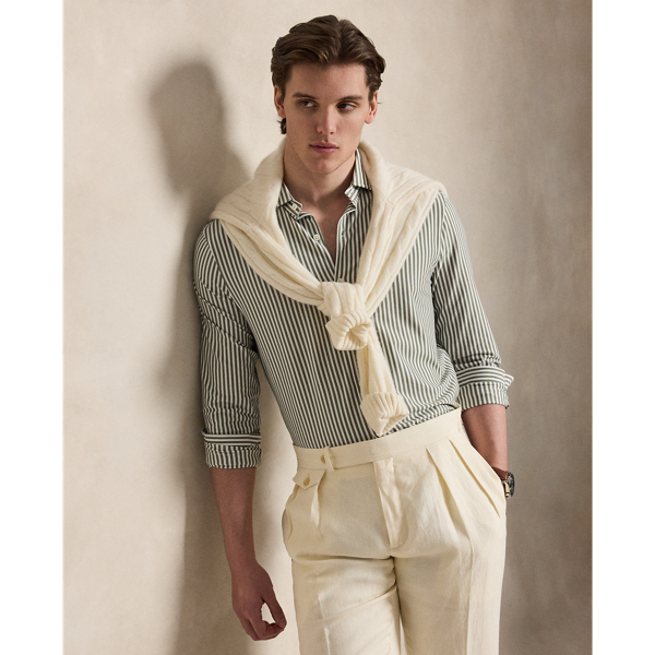 Striped Knitted Oxford Shirt