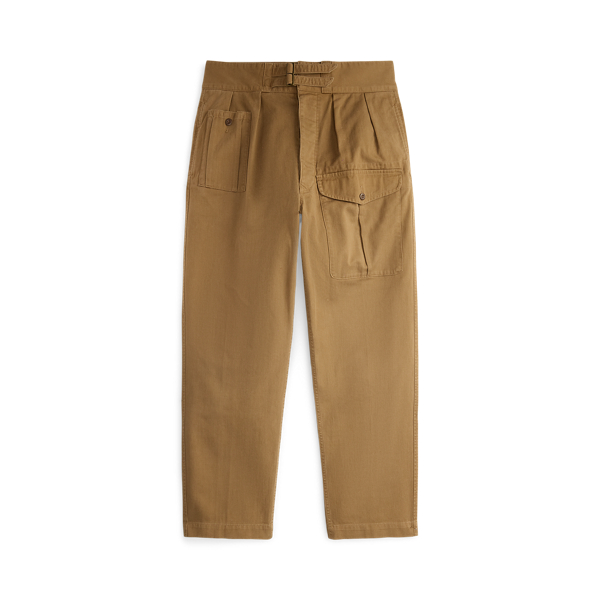 Relaxed Fit Pleated Twill Trouser