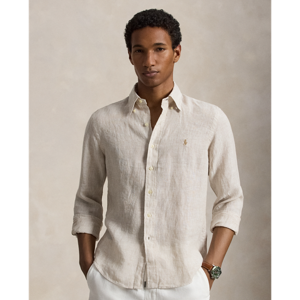 Custom Fit Striped Linen Shirt