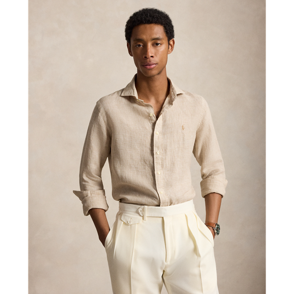 Custom Fit Houndstooth Linen Shirt
