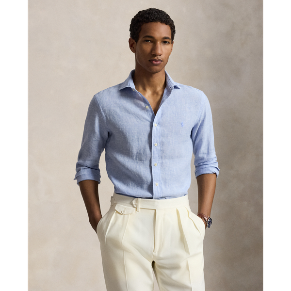 Custom Fit Houndstooth Linen Shirt