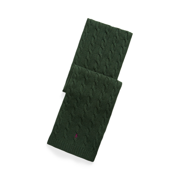 Cable-Knit Wool-Cashmere Scarf
