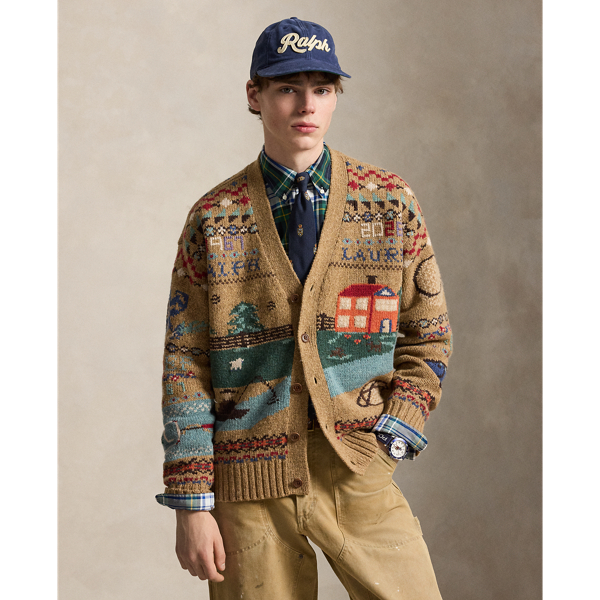 Relaxed Fit Scenic Wool Cardigan