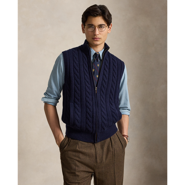 Cable-Knit Sleeveless Jumper