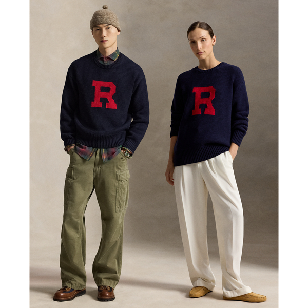 Relaxed Fit Wool Letter Jumper