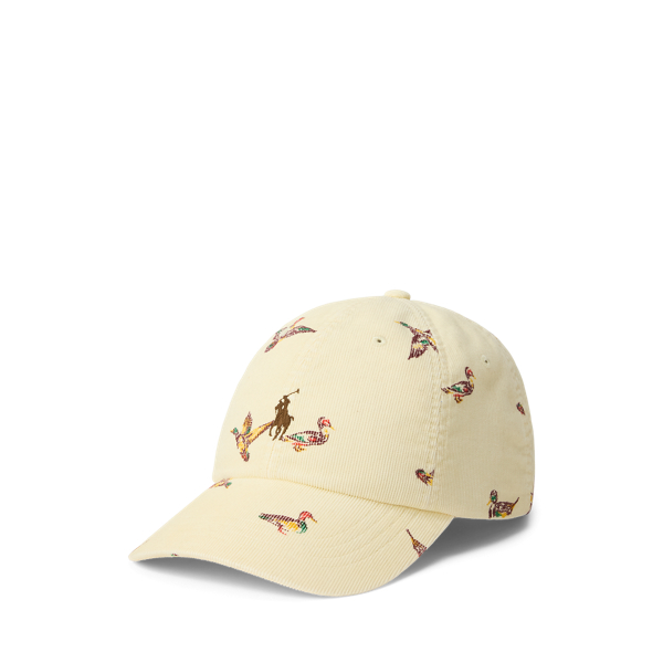 Duck-Print Corduroy Ball Cap