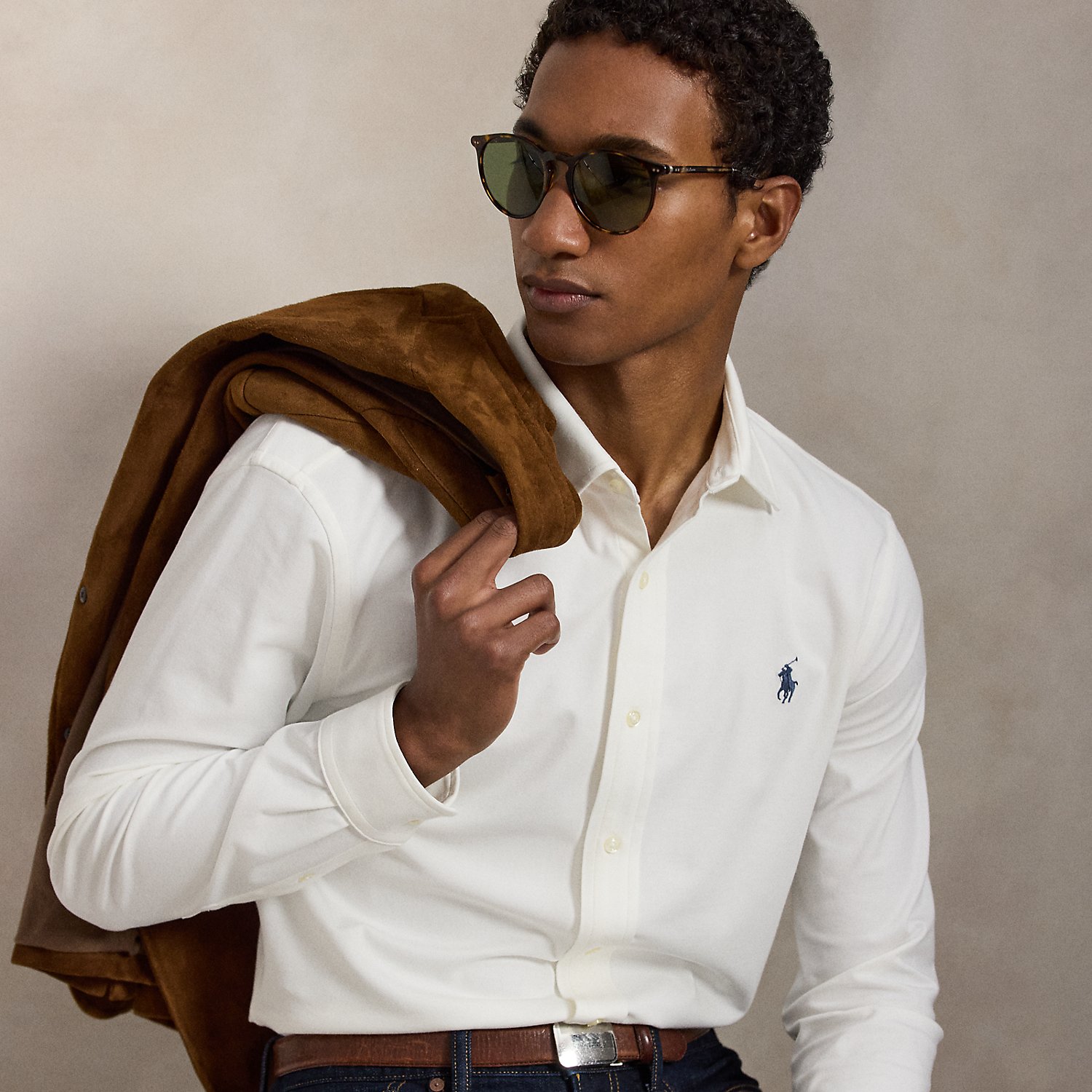 Stretch Knit Oxford Shirt