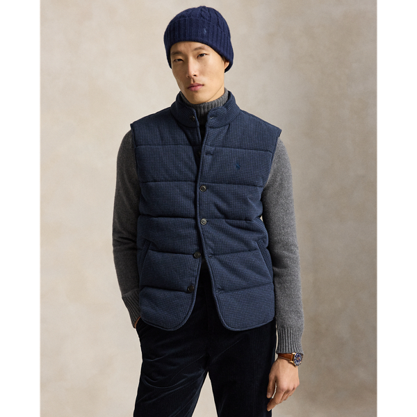 Houndstooth Estate-Rib Waistcoat