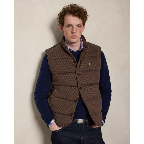 Houndstooth Estate-Rib Waistcoat