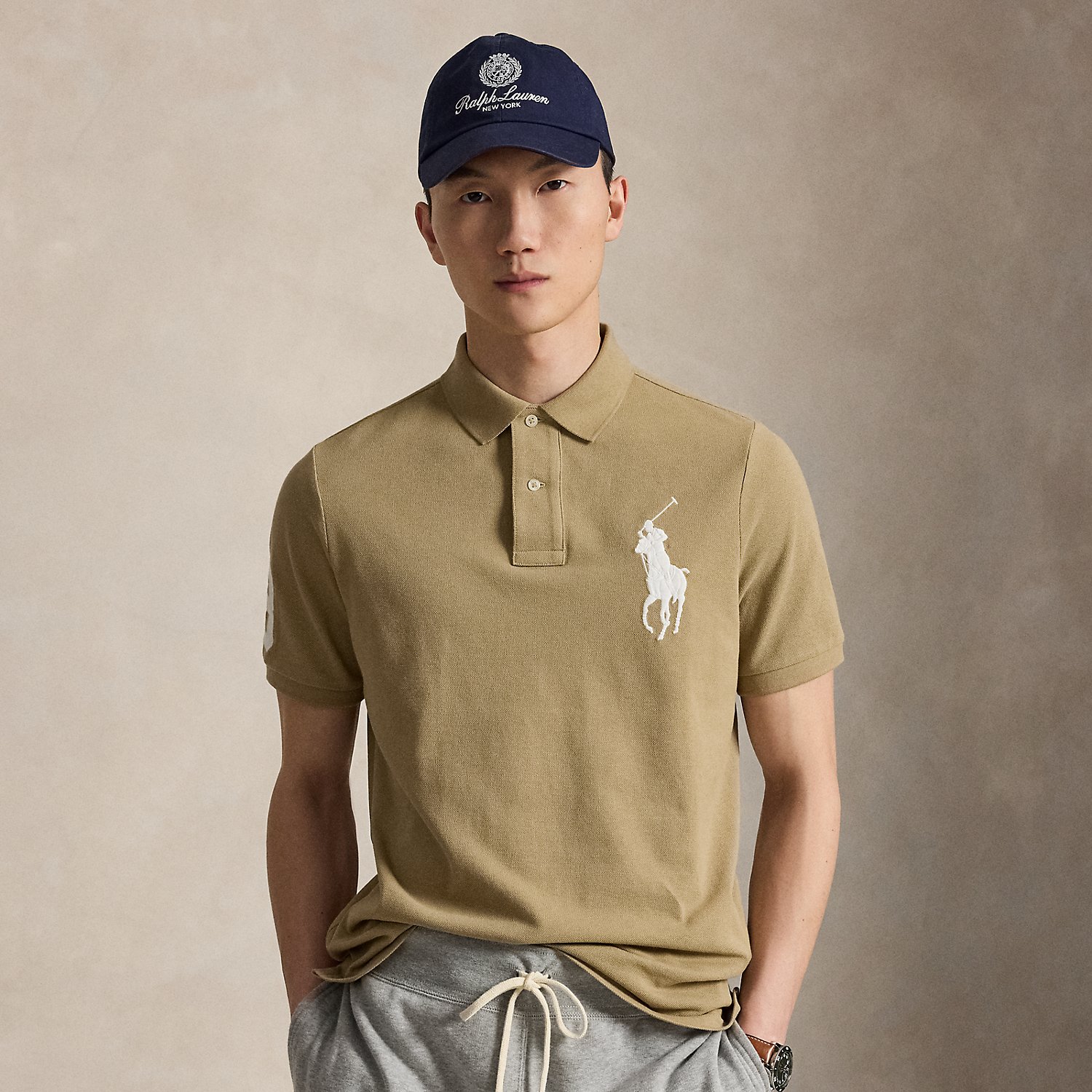 Classic Fit Big Pony Mesh Polo Shirt
