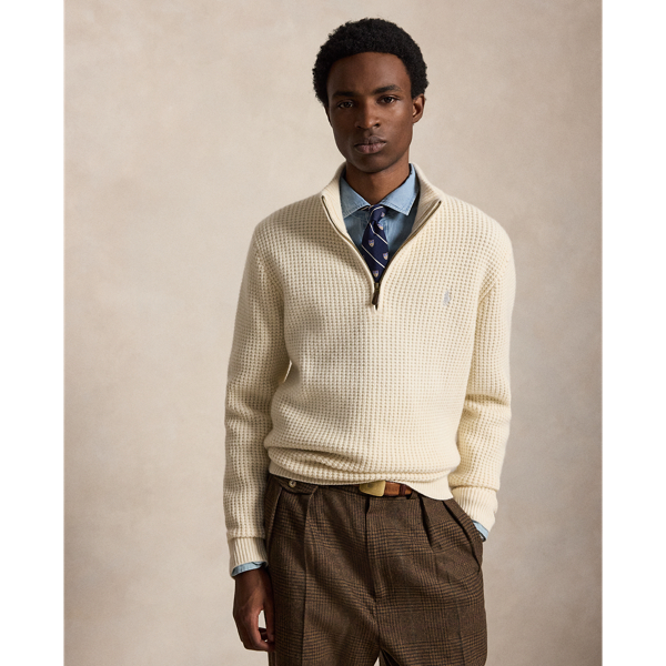 Maglia a Nido D'Api in Lana e Cotone - Ralph Lauren