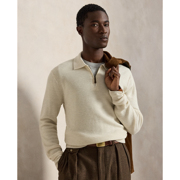Washable Wool Polo-Collar Jumper