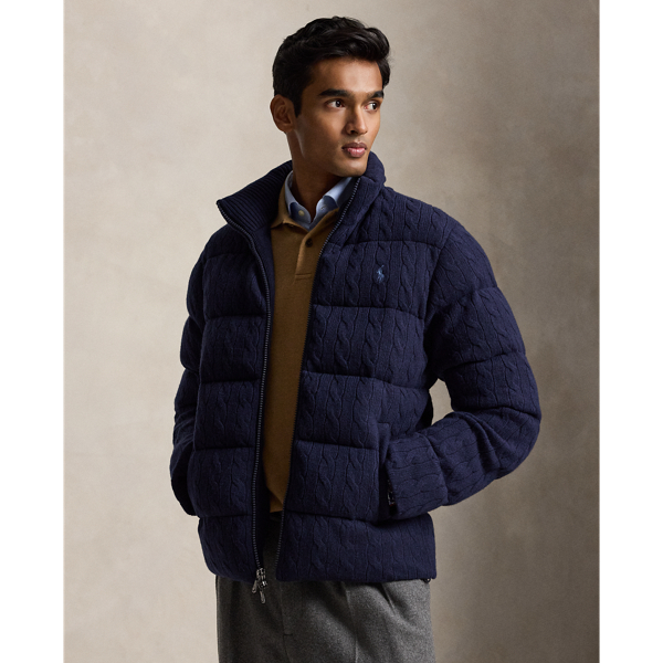 Cable-Knit Wool-Cashmere Jumper Jacket