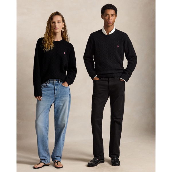 Pink Pony Relaxed Fit Cable-Knit Jumper