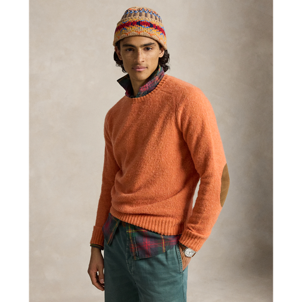 Maglia in lana e cashmere con toppe in camoscio - Ralph Laur