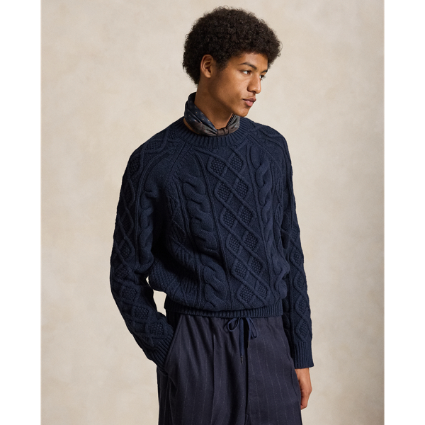 Aran-Knit Wool-Alpaca Jumper