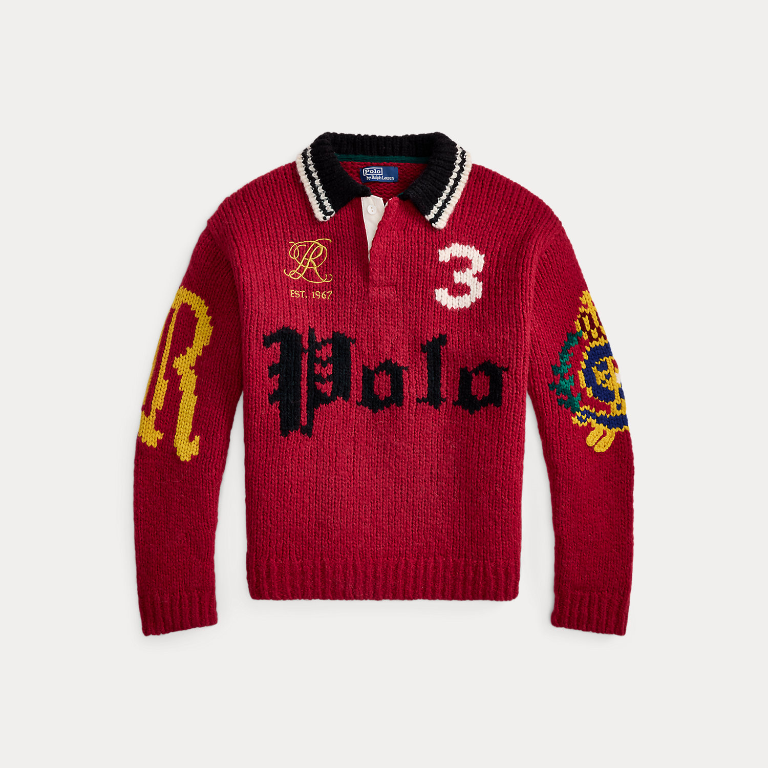 Relaxed Fit Polo-Collar Jumper