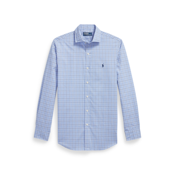 Custom Fit Checked Poplin Shirt