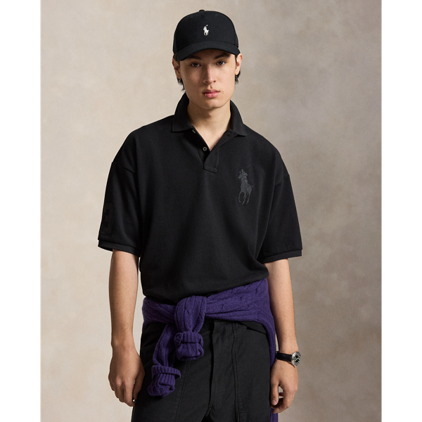 Relaxed Fit Big Pony Mesh Polo Shirt