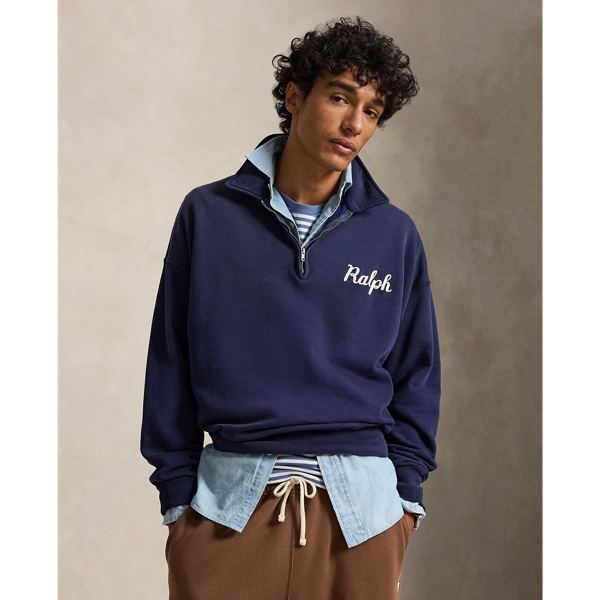 The  Ralph Lauren Logo Collared Sweatshirt