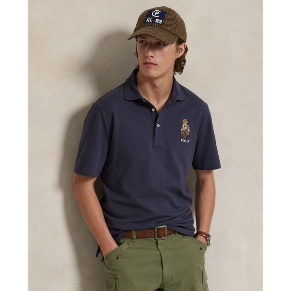 An American style standard since 1972, the Polo shirt has been imitated but never matched. Over the decades, Ralph Lauren Lauren has re-imagined his signature style in a wide array of colours and fits, yet all retain the quality and attention to detail of the iconic original. This version is made with our highly breathable cotton mesh and embroidered with our beloved Polo Bear.