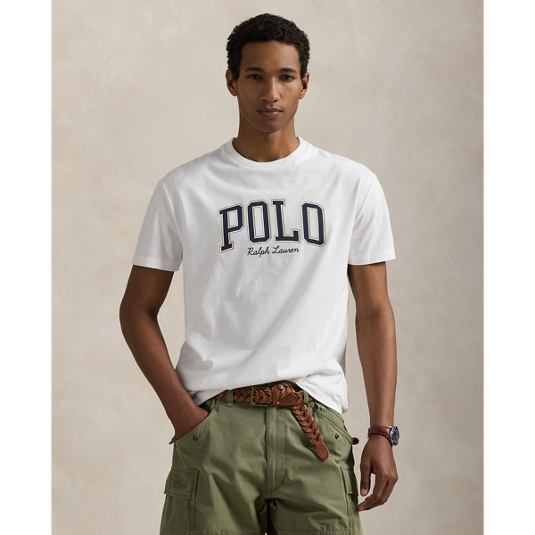 In addition to our signature embroidered Pony, this cotton T-shirt features our "Polo  Ralph Lauren Lauren" logo rendered in block letters and script.