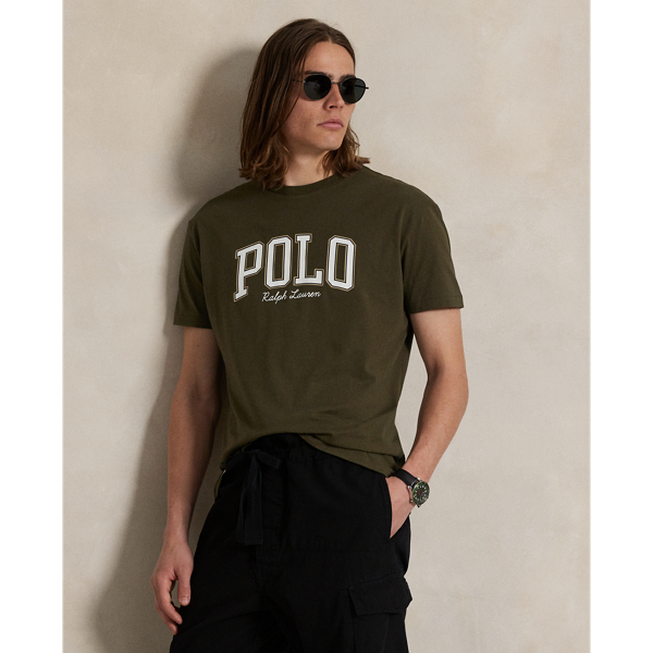 In addition to our signature embroidered Pony, this cotton T-shirt features our "Polo  Ralph Lauren Lauren" logo rendered in block letters and script.