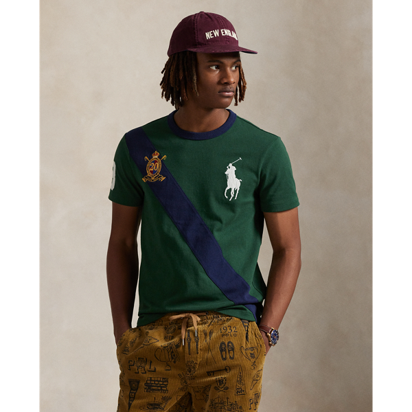 Crafted with soft cotton jersey, this T-shirt features an equestrian-inspired crest at the chest that celebrates 20 years of  Ralph Lauren Lauren's iconic Big Pony.