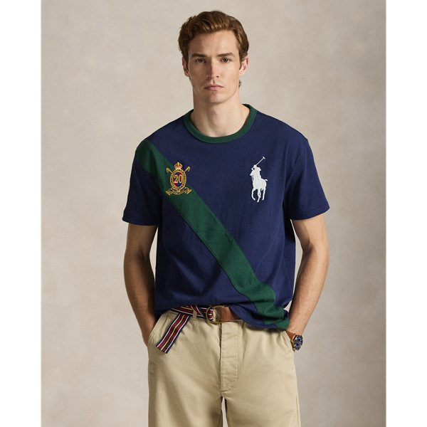 Crafted with soft cotton jersey, this T-shirt features an equestrian-inspired crest at the chest that celebrates 20 years of  Ralph Lauren Lauren's iconic Big Pony.