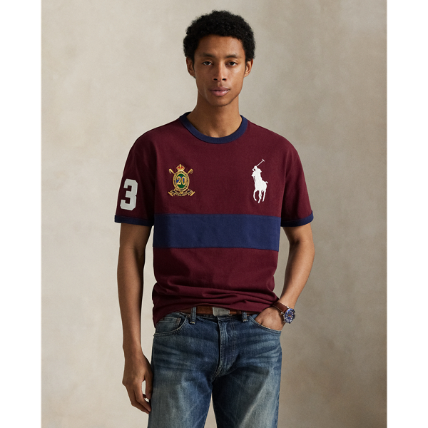 Crafted with soft cotton jersey, this T-shirt features an equestrian-inspired crest at the chest that celebrates 20 years of  Ralph Lauren Lauren's iconic Big Pony.